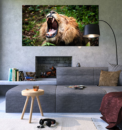 Example canvas art work of a Lion