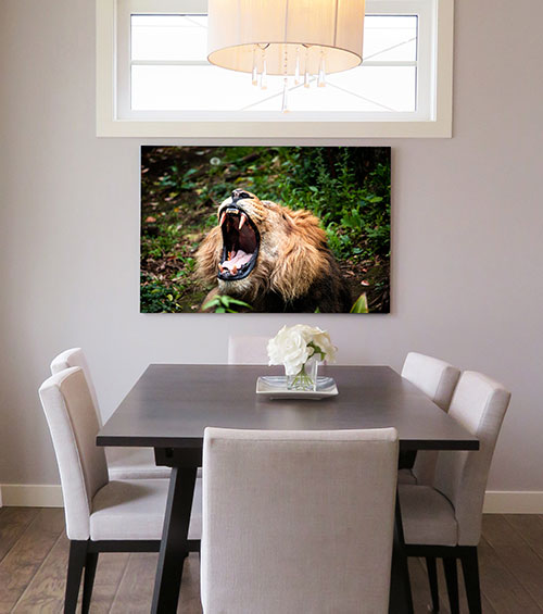 Example canvas art work of a Lion