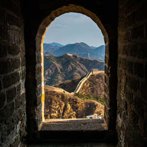The Great Wall Tower Window - Canvas Wall Art